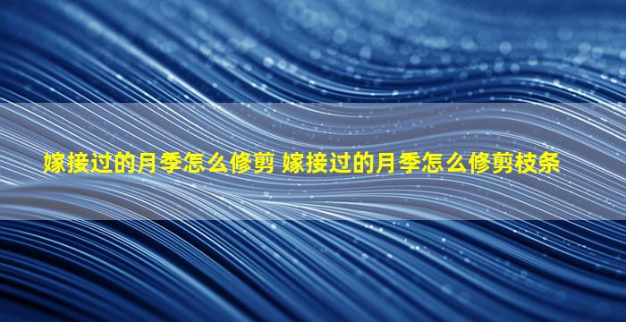 嫁接过的月季怎么修剪 嫁接过的月季怎么修剪枝条